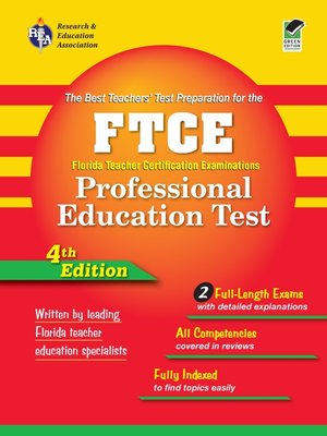cover image of FTCE (REA) - Professional Education Test The Best Teachers'